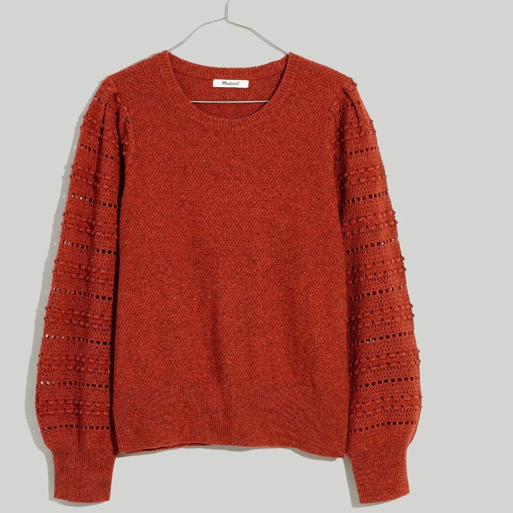 Madewell Bobble-Sleeve Pullover Sweater - Picture 1 of 4